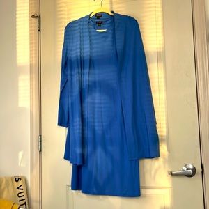 Blue dress with cardigan by JJill